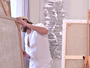 极品乌克兰美女模特克鲁兹剧情演绎工作室上门做人体模特被画师挑逗怒草非常生猛