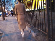 最近很火的北京天使DensTinon极限露出挑战大白天街上全裸行走过天桥进入宜家貌似已被路人发现1080P原版